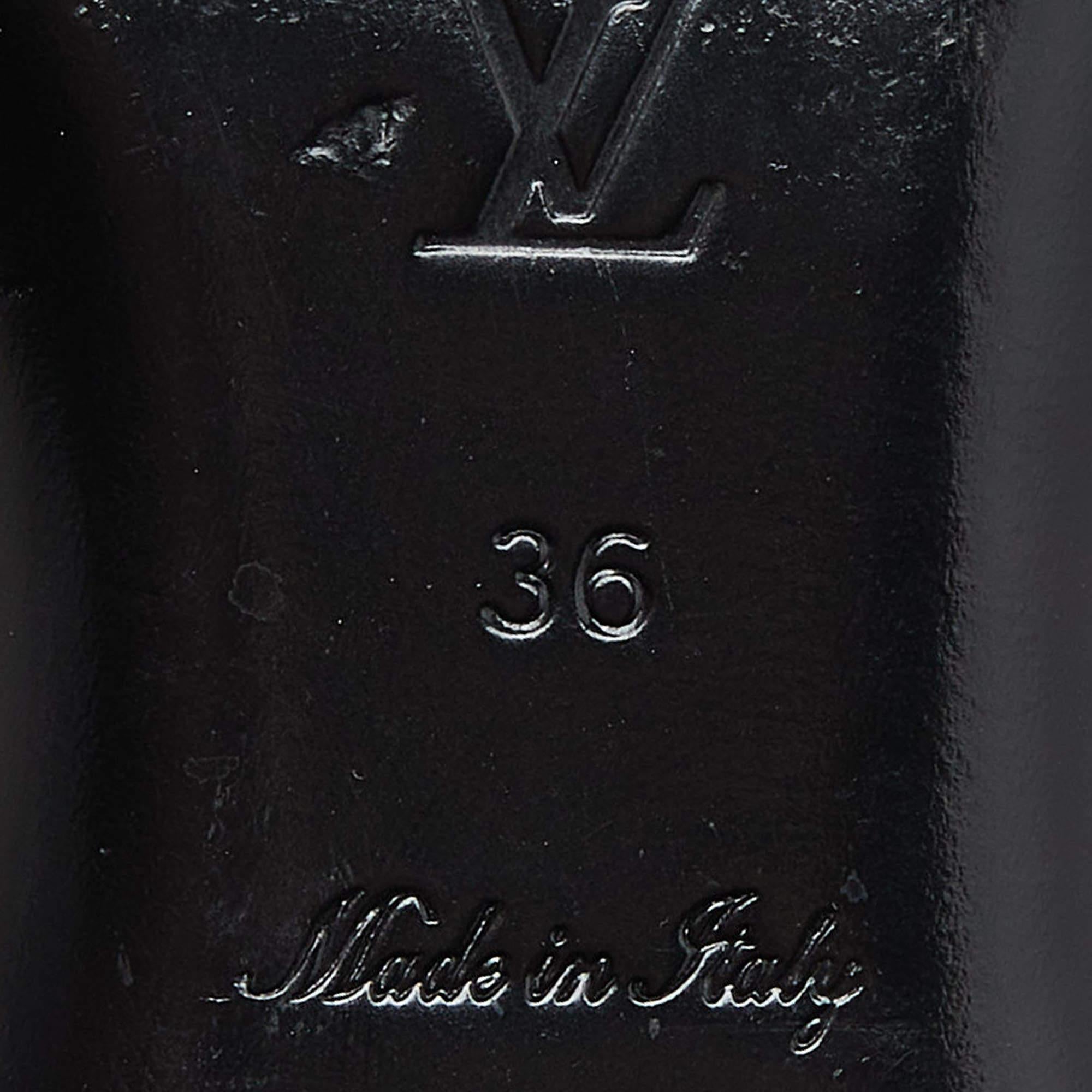 Louis Vuitton Schwarzes Leder Upper Case Loafers Größe 36 Damen im Angebot