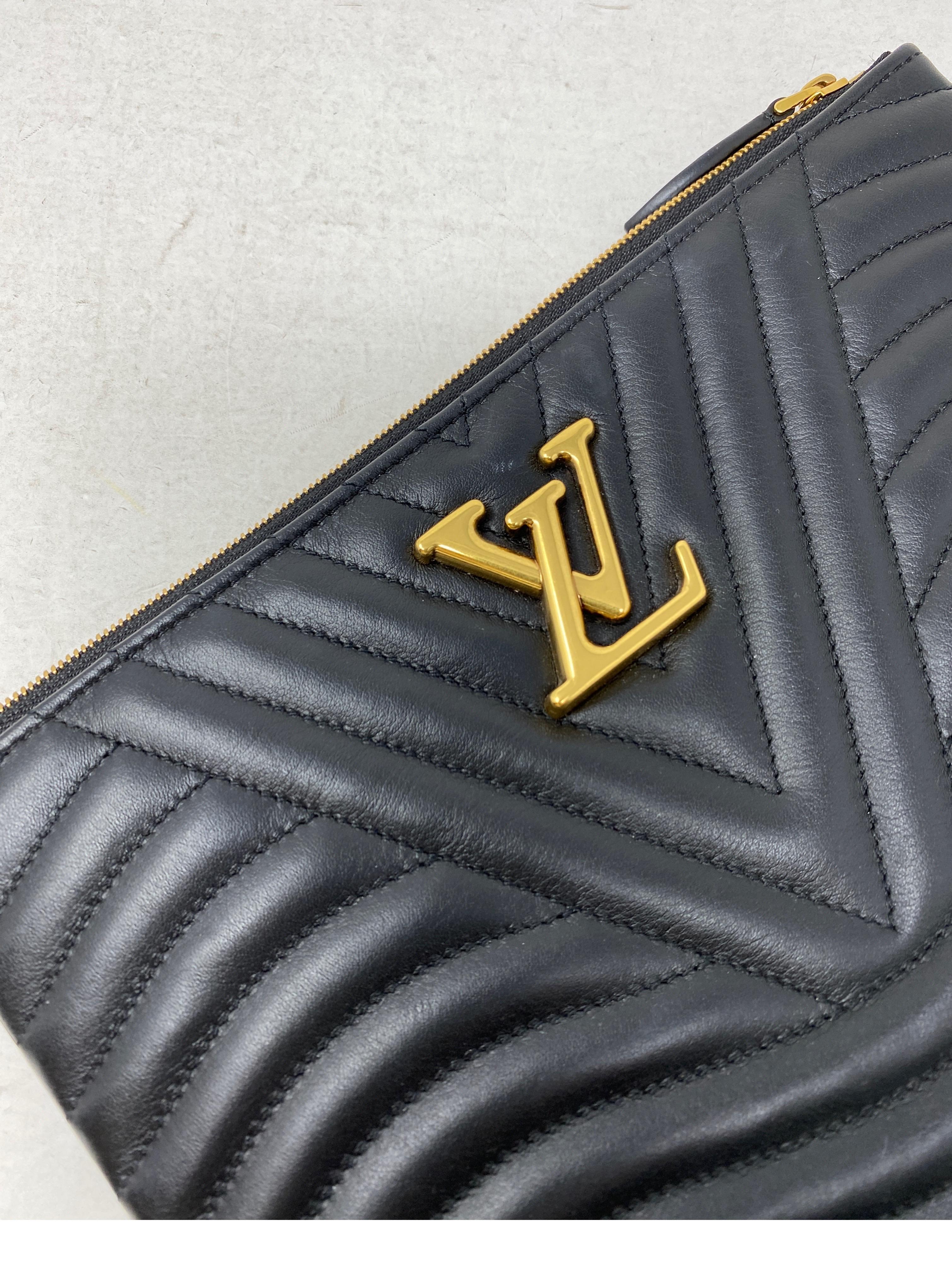 Louis Vuitton Black Leather Wave Pouch  9