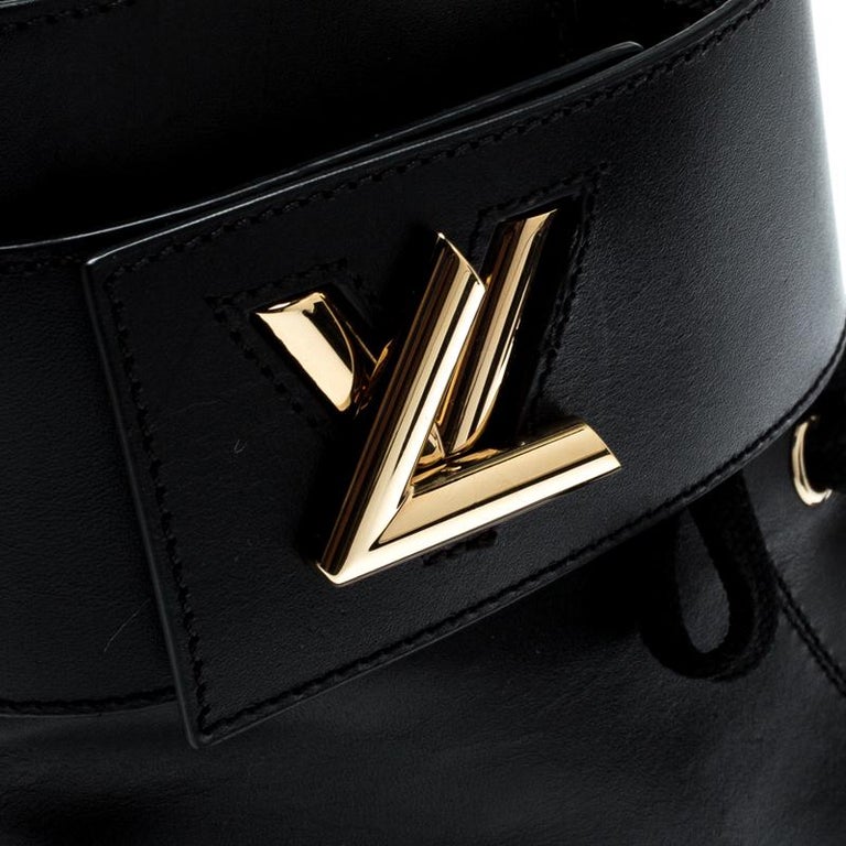 Louis Vuitton Black Leather Wonderland Ranger LV Twist Combat Ankle Boots  Size 37 Louis Vuitton