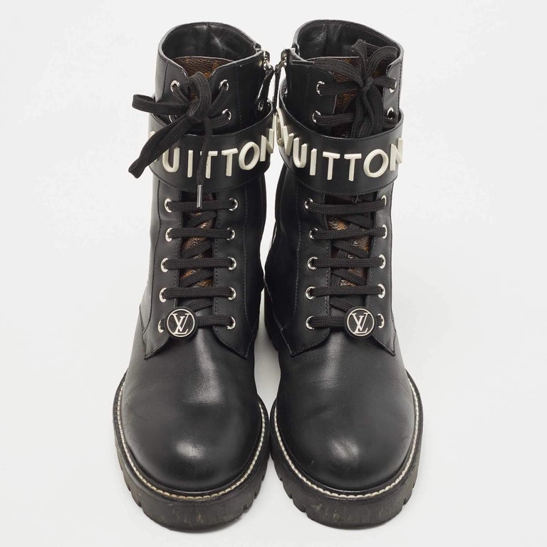 Louis Vuitton Black Combat Boots 40