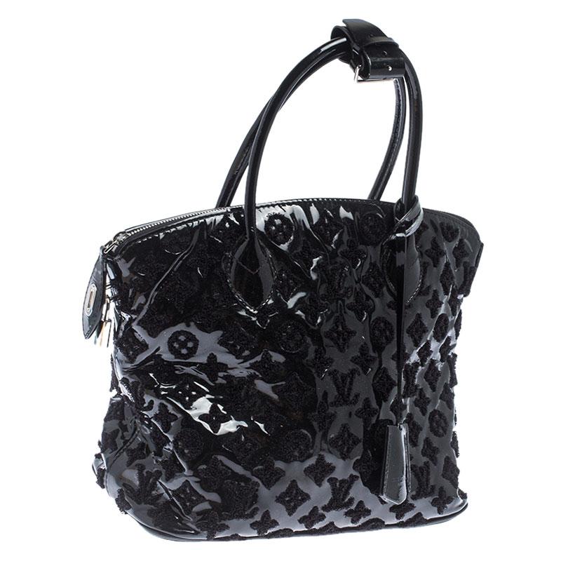 Women's Louis Vuitton Black Limited Edition Monogram Vernis Fascination Lockit Bag