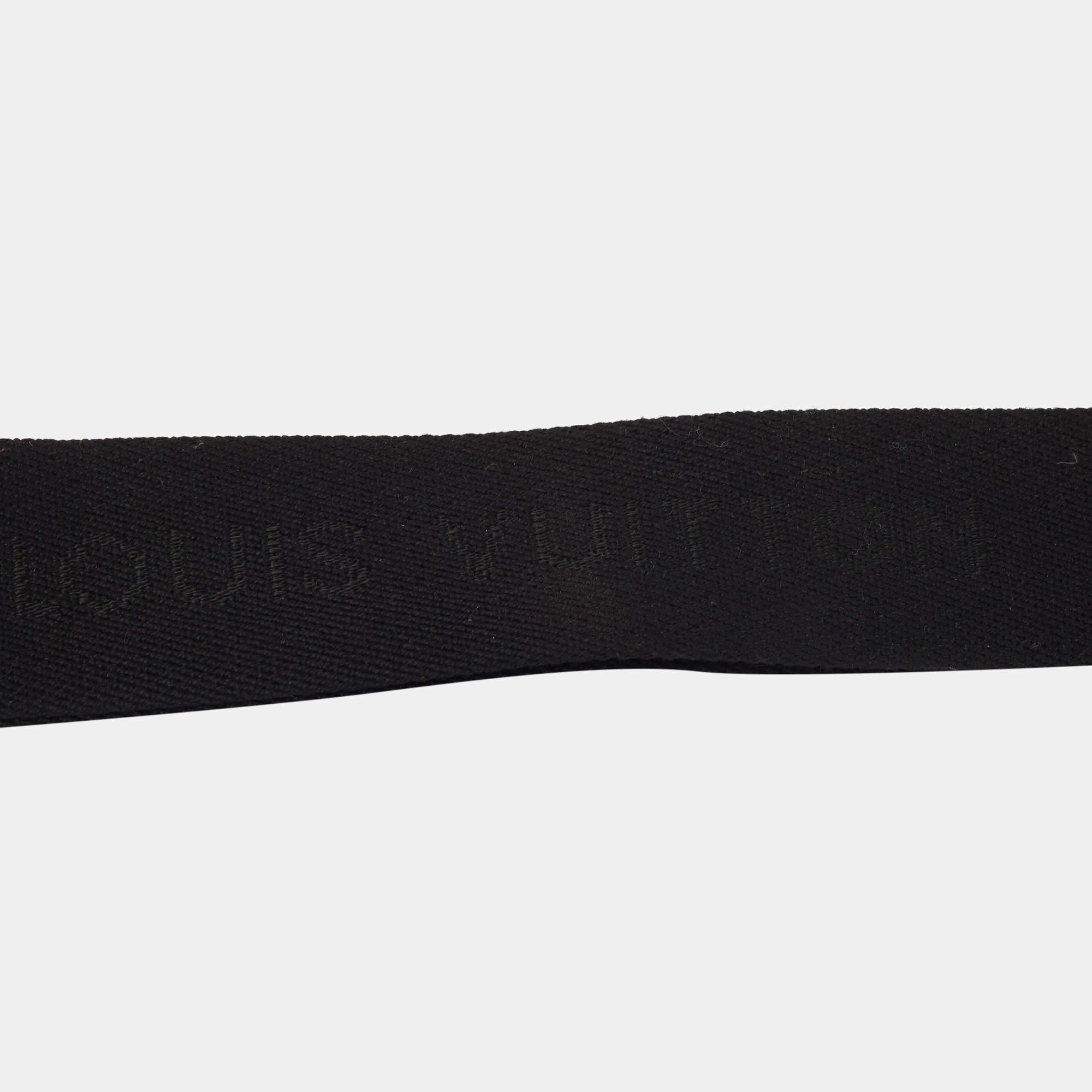 Louis Vuitton Black Logo Canvas Adjustable Shoulder Bag Strap 1