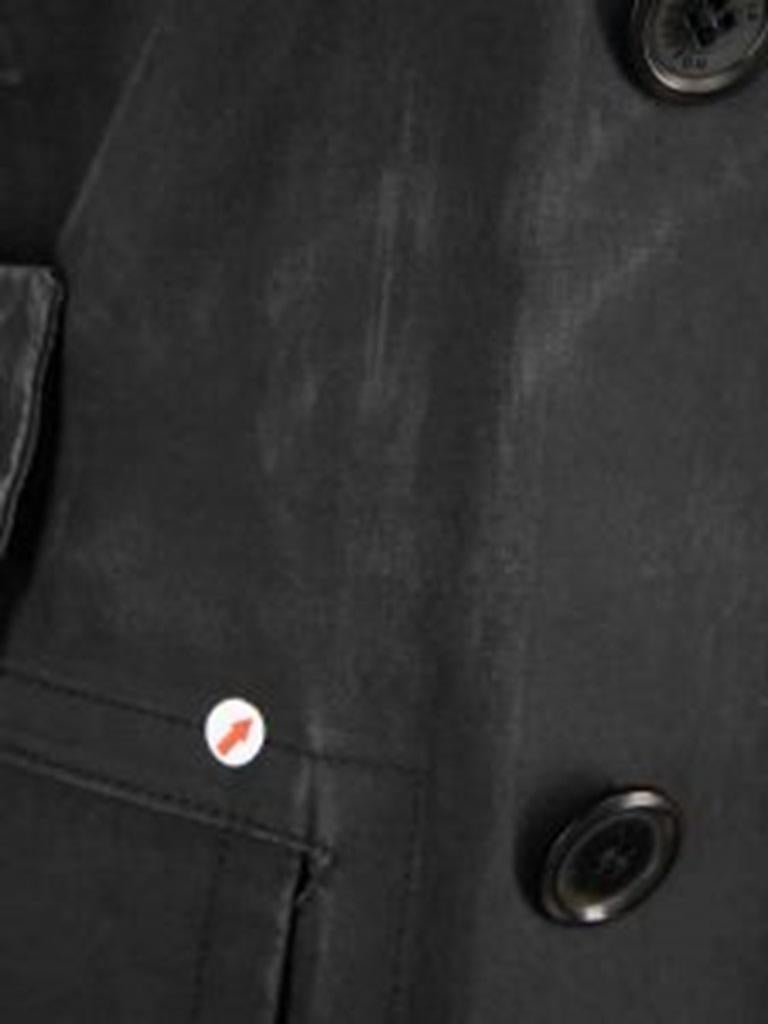 Louis Vuitton Black Logo Lined Trench Coat Size XL 1