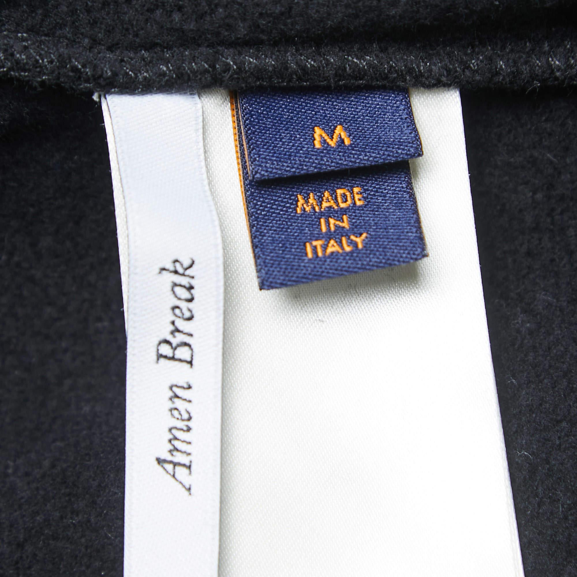 Louis Vuitton Black Logo Print Cotton Hoodie M 1