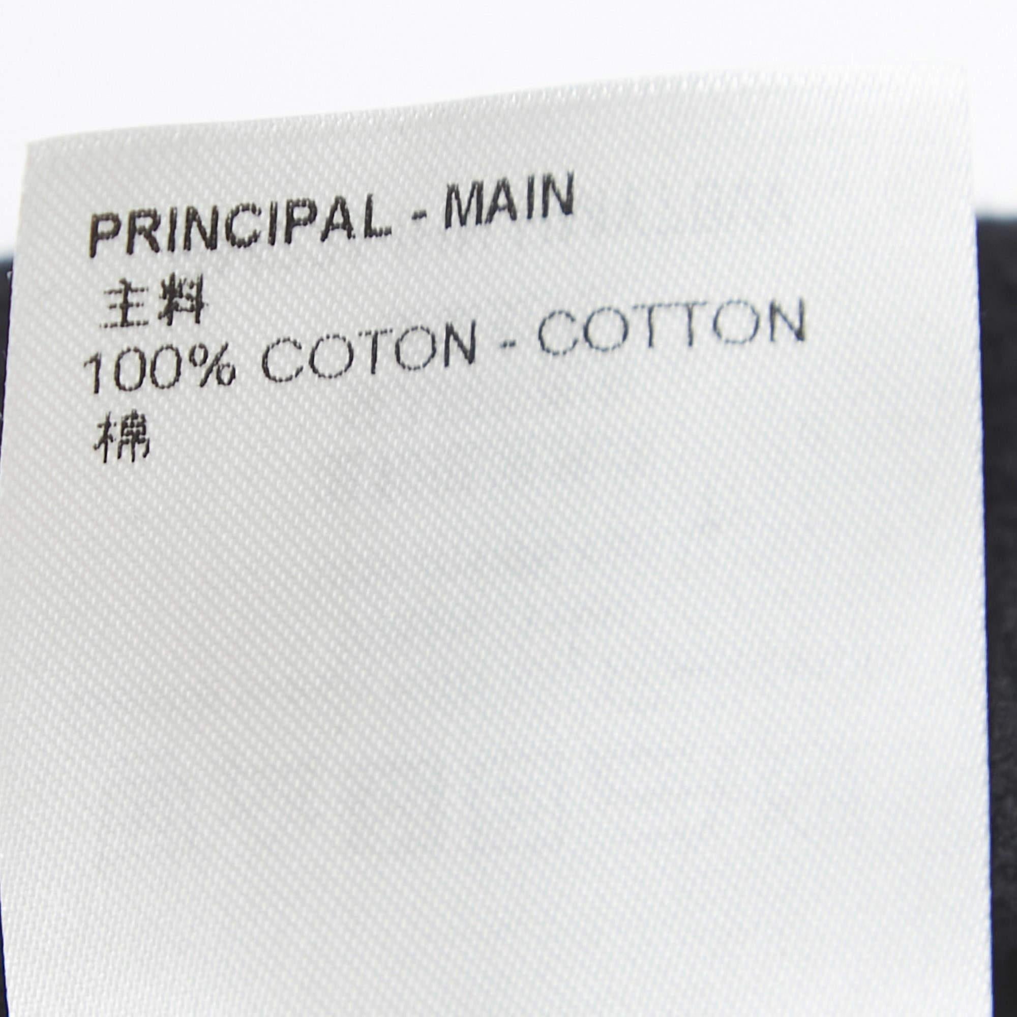 Louis Vuitton Black Logo Print Cotton Hoodie M 2