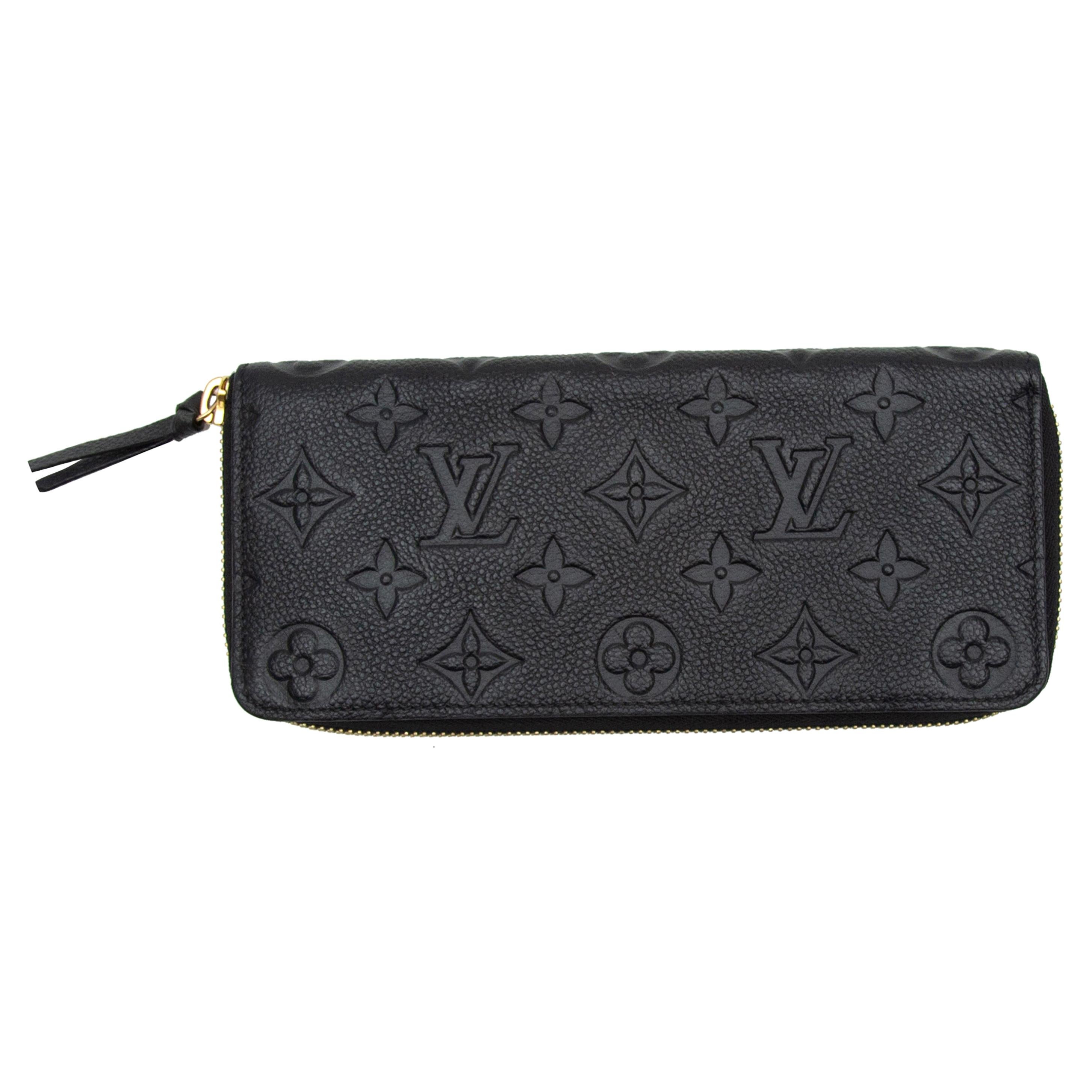 Louis Vuitton Black Logo Zippy Wallet