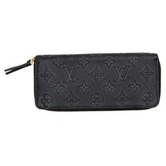 Used Louis Vuitton Black Logo Zippy Wallet