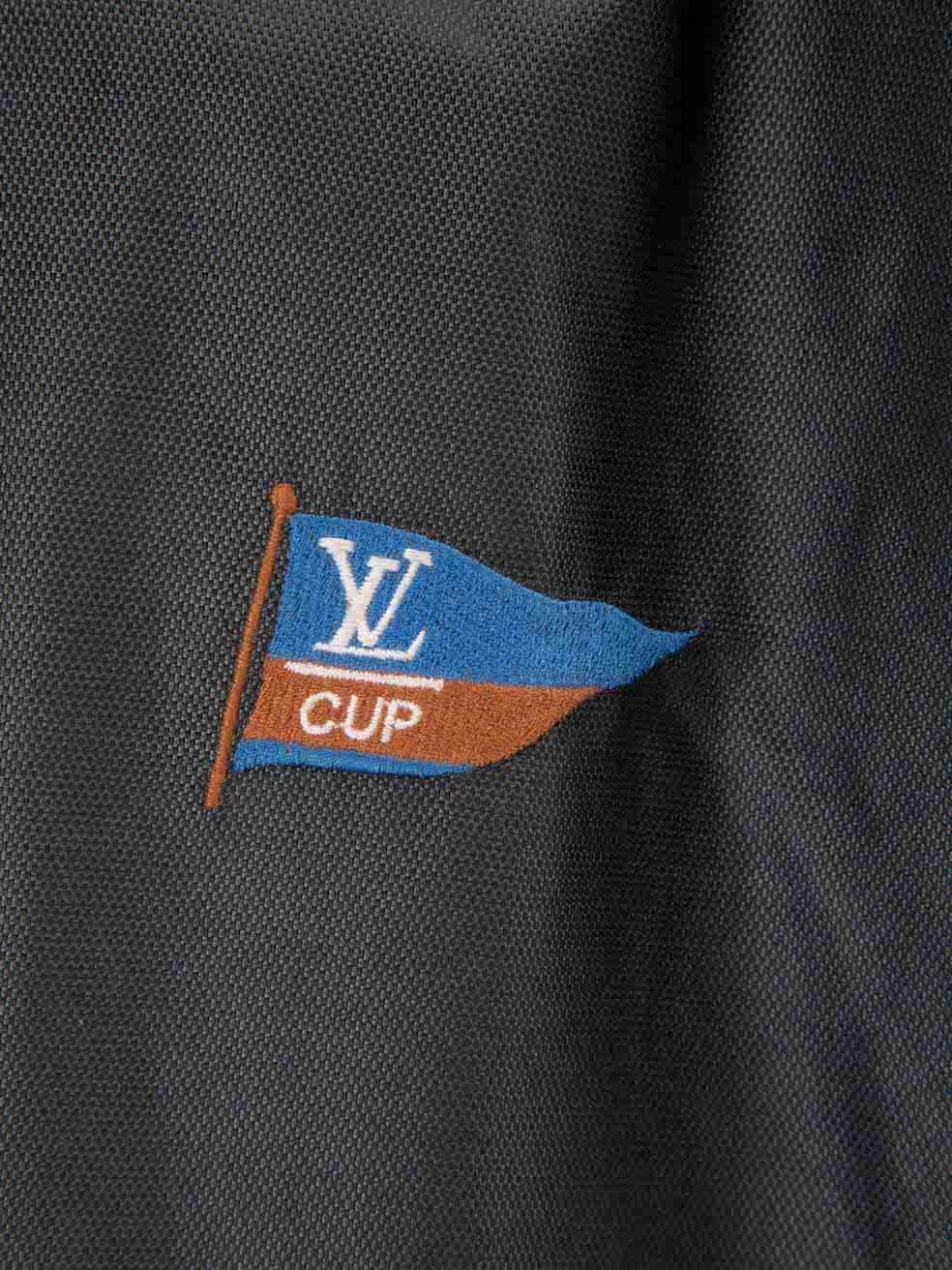 Women's Louis Vuitton Black LV Cup Embroidered Windbreaker Size L For Sale
