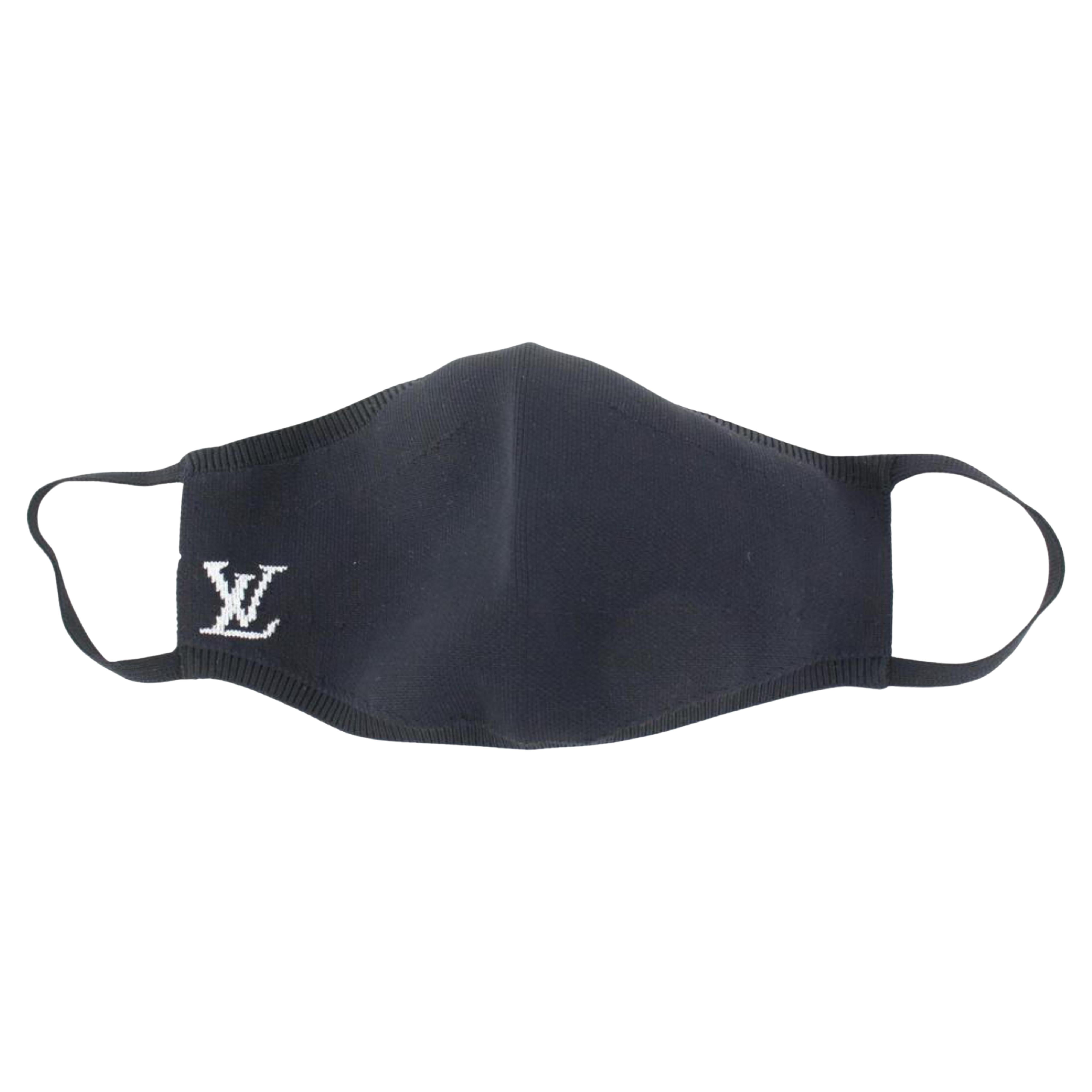 Louis Vuitton Black LV Initial Knit Face Mask with Pouch 93lk526s at  1stDibs