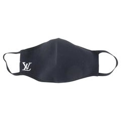 Louis Vuitton Black LV Initial Knit Face Mask with Pouch 93lk526s