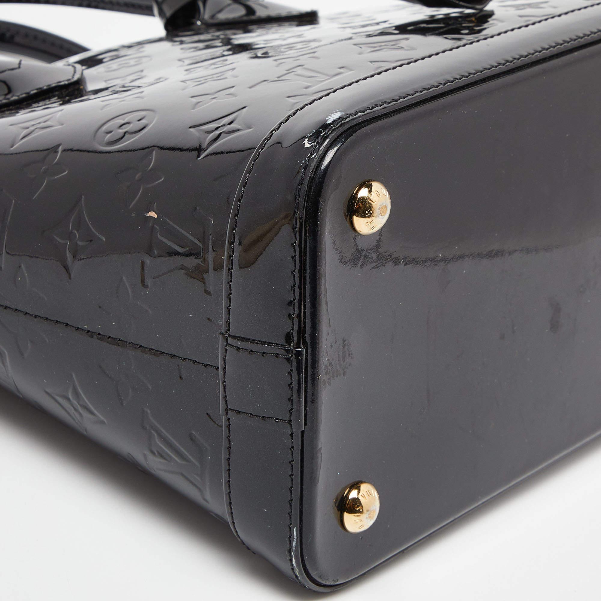 Louis Vuitton Black Magnetique Monogram Vernis Lockit PM Bag 8