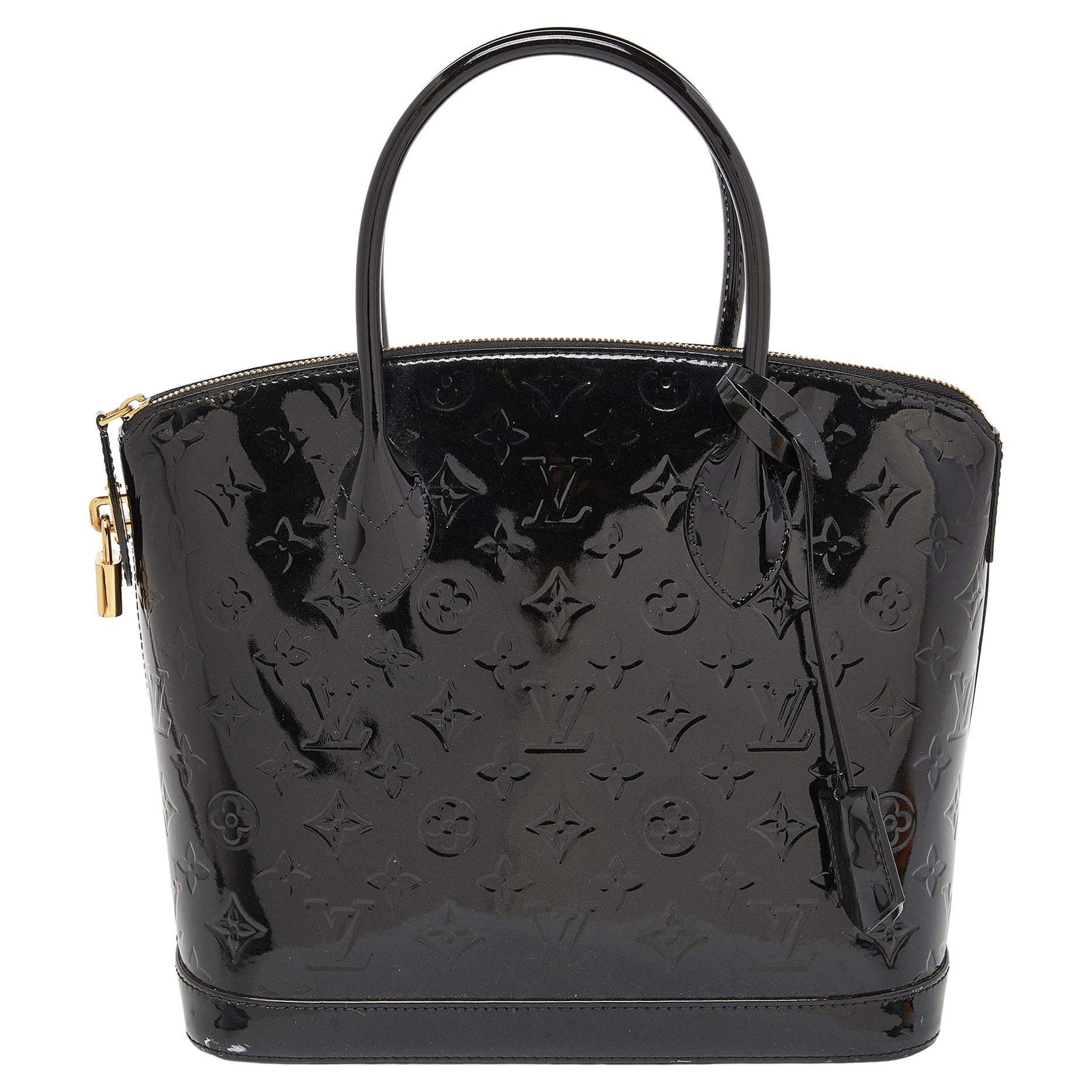 Louis Vuitton Black Magnetique Monogram Vernis Lockit PM Bag