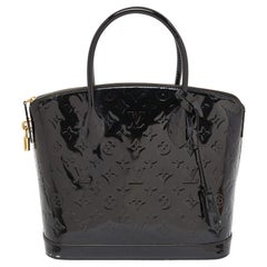 Sac Louis Vuitton Black Magnetique Monogram Vernis Lockit PM