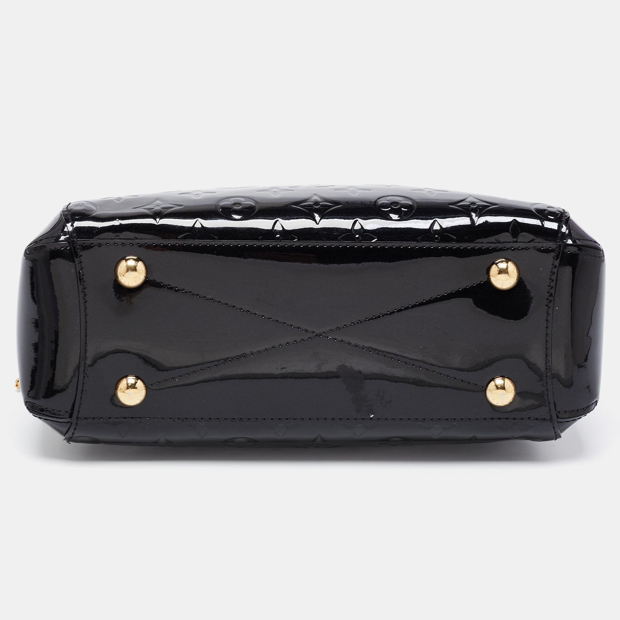 Louis Vuitton Black Magnetique Monogram Vernis Montaigne BB Bag 1