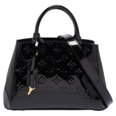 Louis Vuitton - Sac Montaigne BB noir Magnetique avec monogramme Vernis