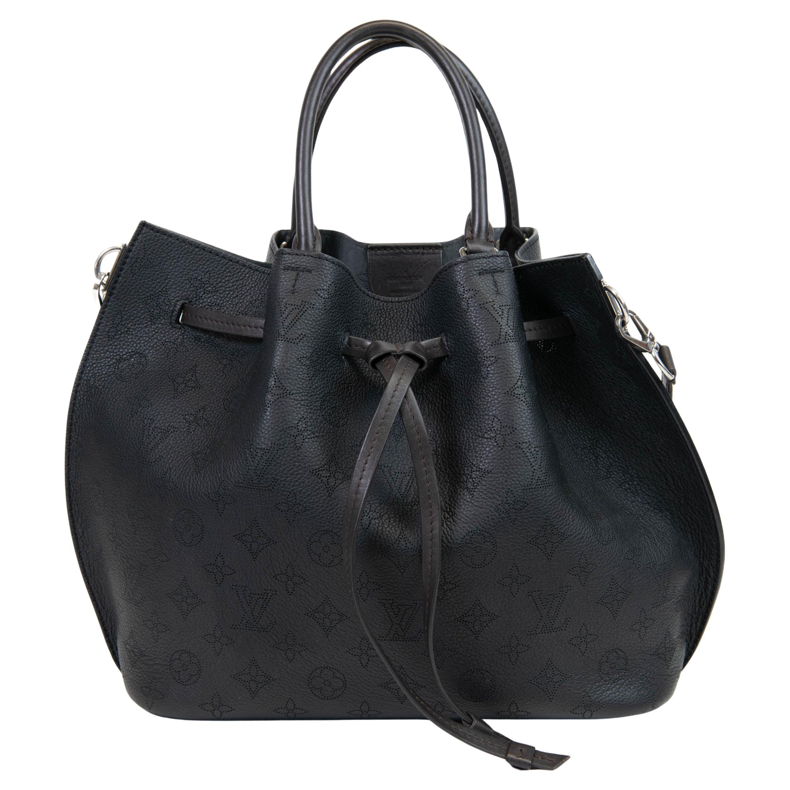 Louis Vuitton Black Mahina Girolata Leather Tote For Sale