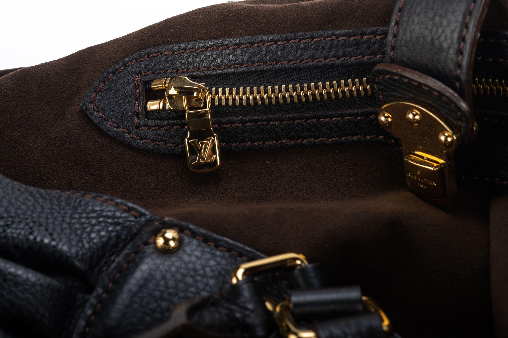 Louis Vuitton Black Mahina Large Bag Preloved For Sale 6