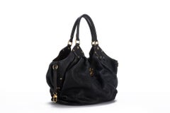 Große schwarze Mahina-Tasche von Louis Vuitton, gebraucht