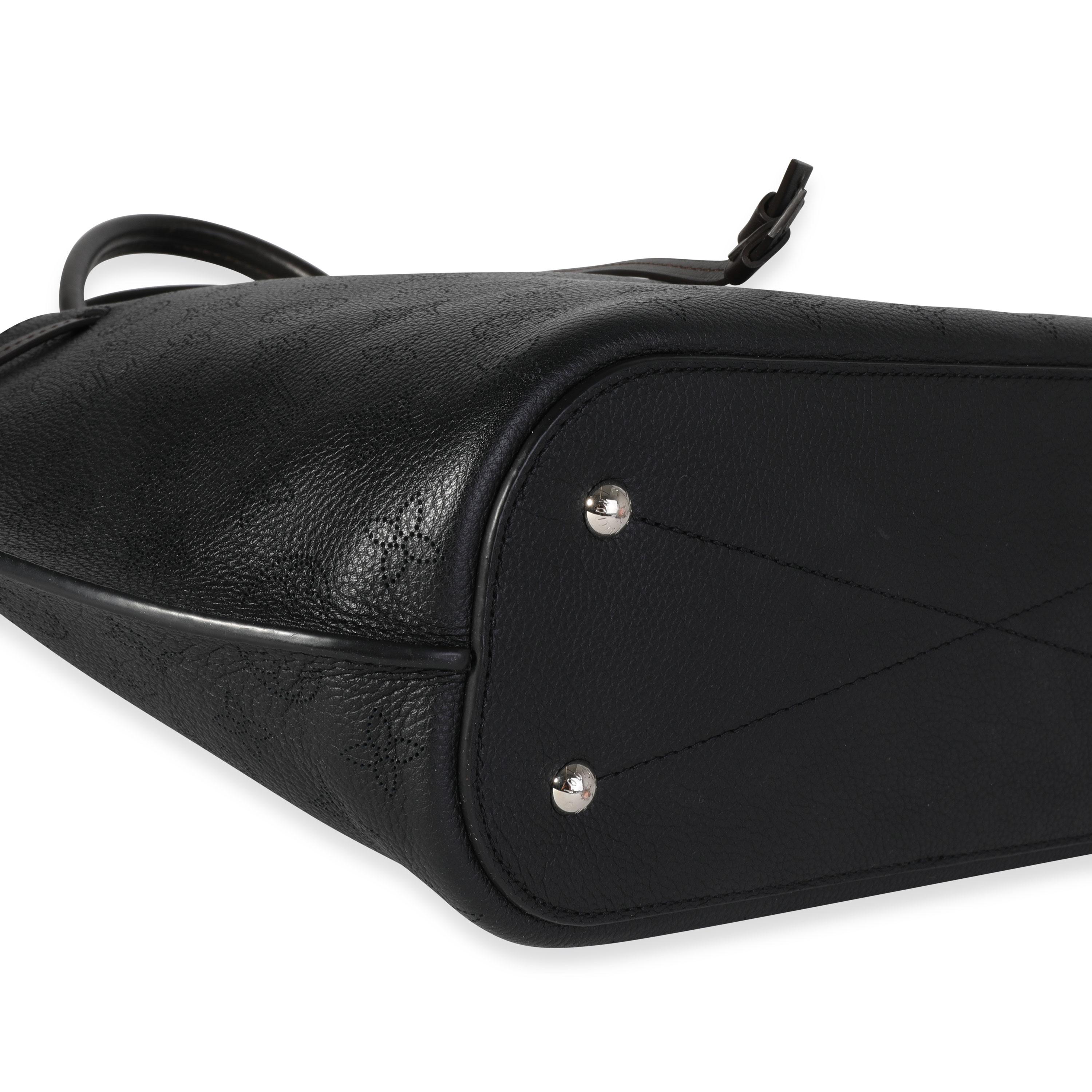 Schwarze Mahaina-Ledertasche Girolata von Louis Vuitton Damen