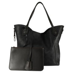 Louis Vuitton Black Mahina Leather Hina MM