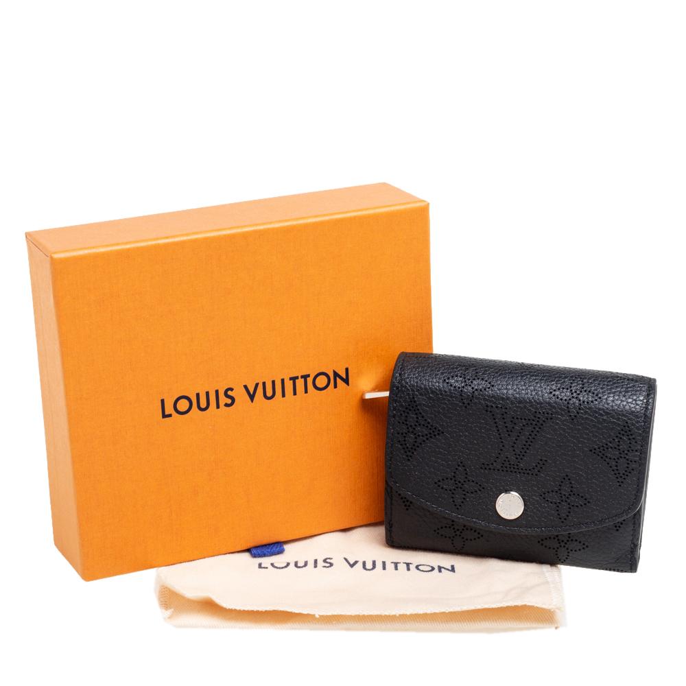 Louis Vuitton Black Mahina Leather Iris XS Wallet 8