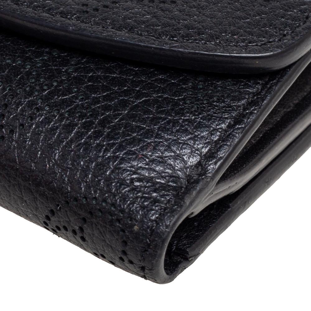 Louis Vuitton Black Mahina Leather Iris XS Wallet 5