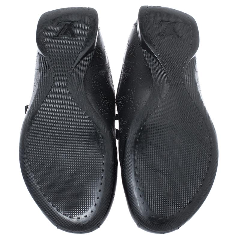 Schwarze Mahina-Leder-Sneakers, Low Top, Größe 39,5 im Angebot 3