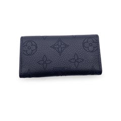 Louis Vuitton Black Mahina Leather Multicle 4 Key Case Holder Pouch