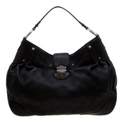 Louis Vuitton Black Mahina Leather Solar GM Bag