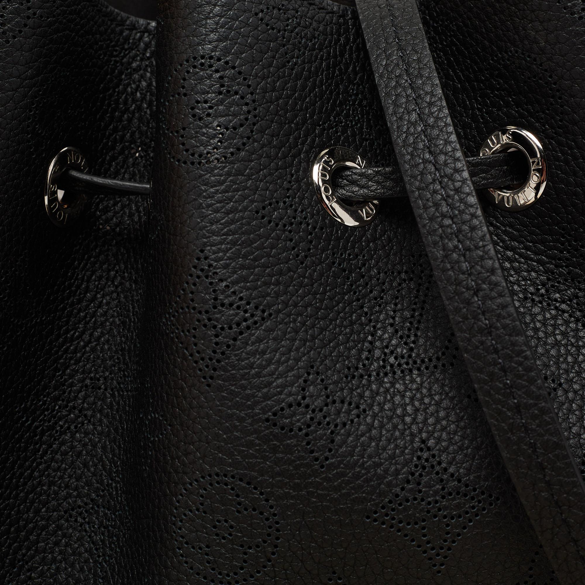 Louis Vuitton Black Mahina Monogram Leather Bella Bag 4