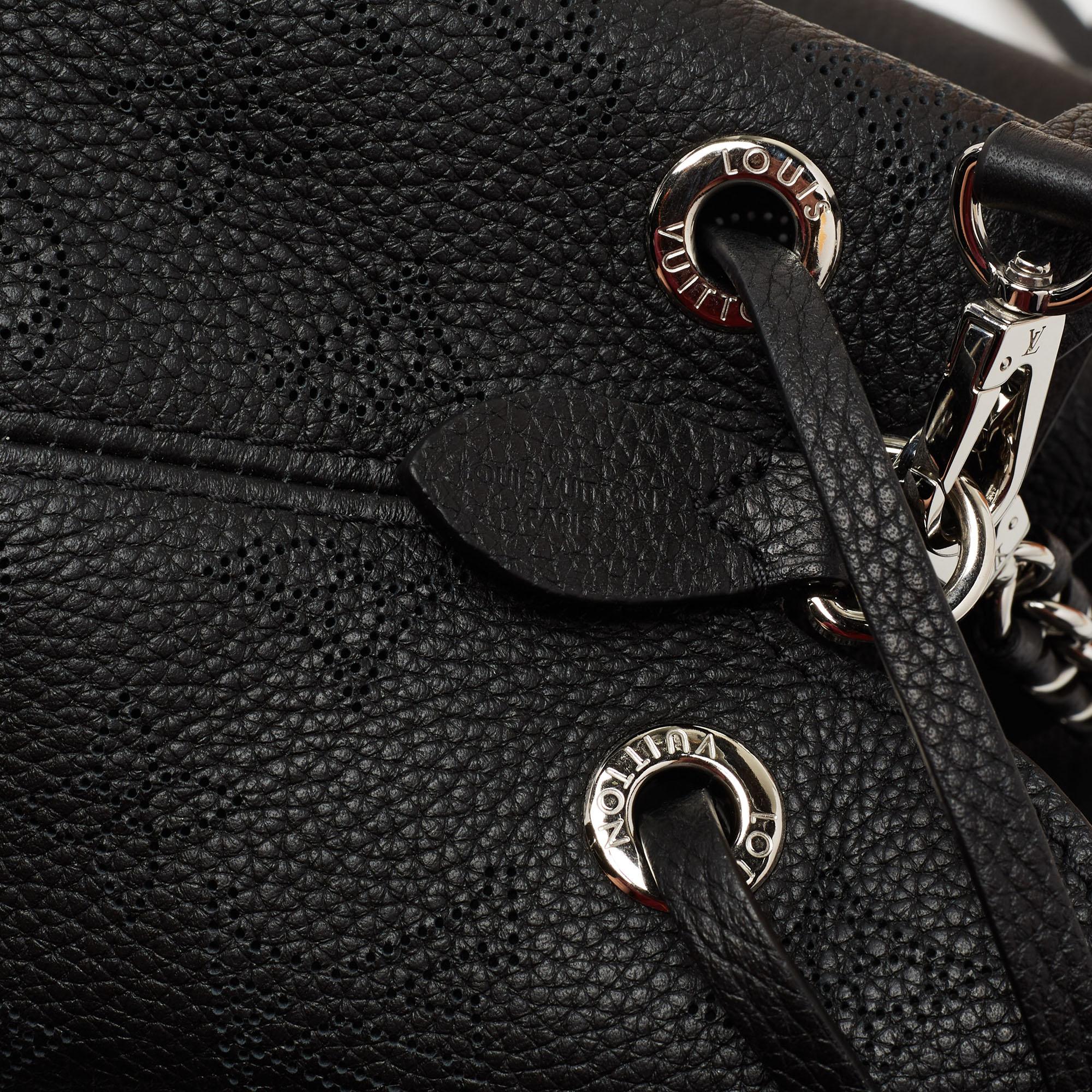 Louis Vuitton Black Mahina Monogram Leather Bella Bag 5