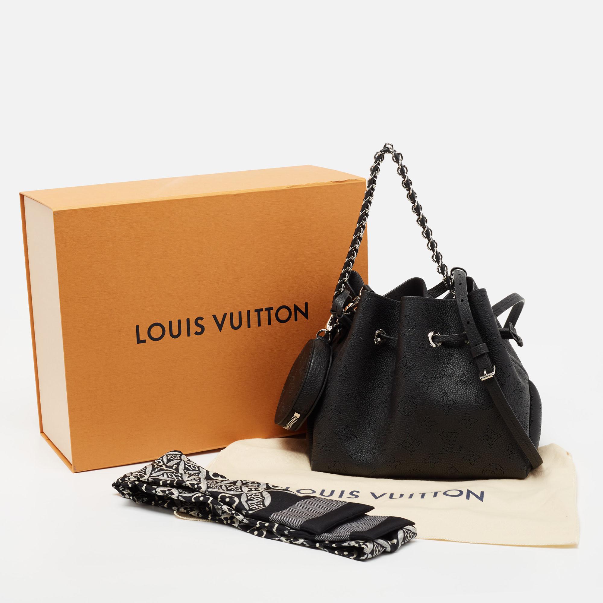 Louis Vuitton Black Mahina Monogram Leather Bella Bag 6