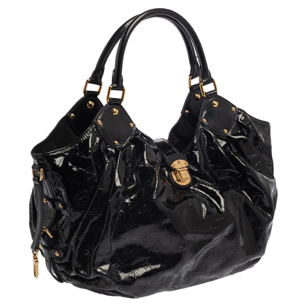 Women's Louis Vuitton Black Mahina Patent Leather Limited Edition Surya L Bag