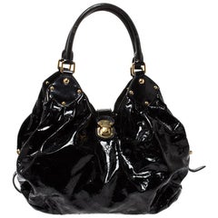 Louis Vuitton Black Mahina Patent Leather Limited Edition Surya L Bag