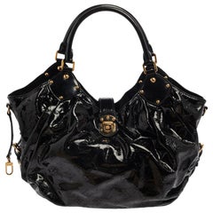 Louis Vuitton Black Mahina Patent Leather Limited Edition Surya L Bag