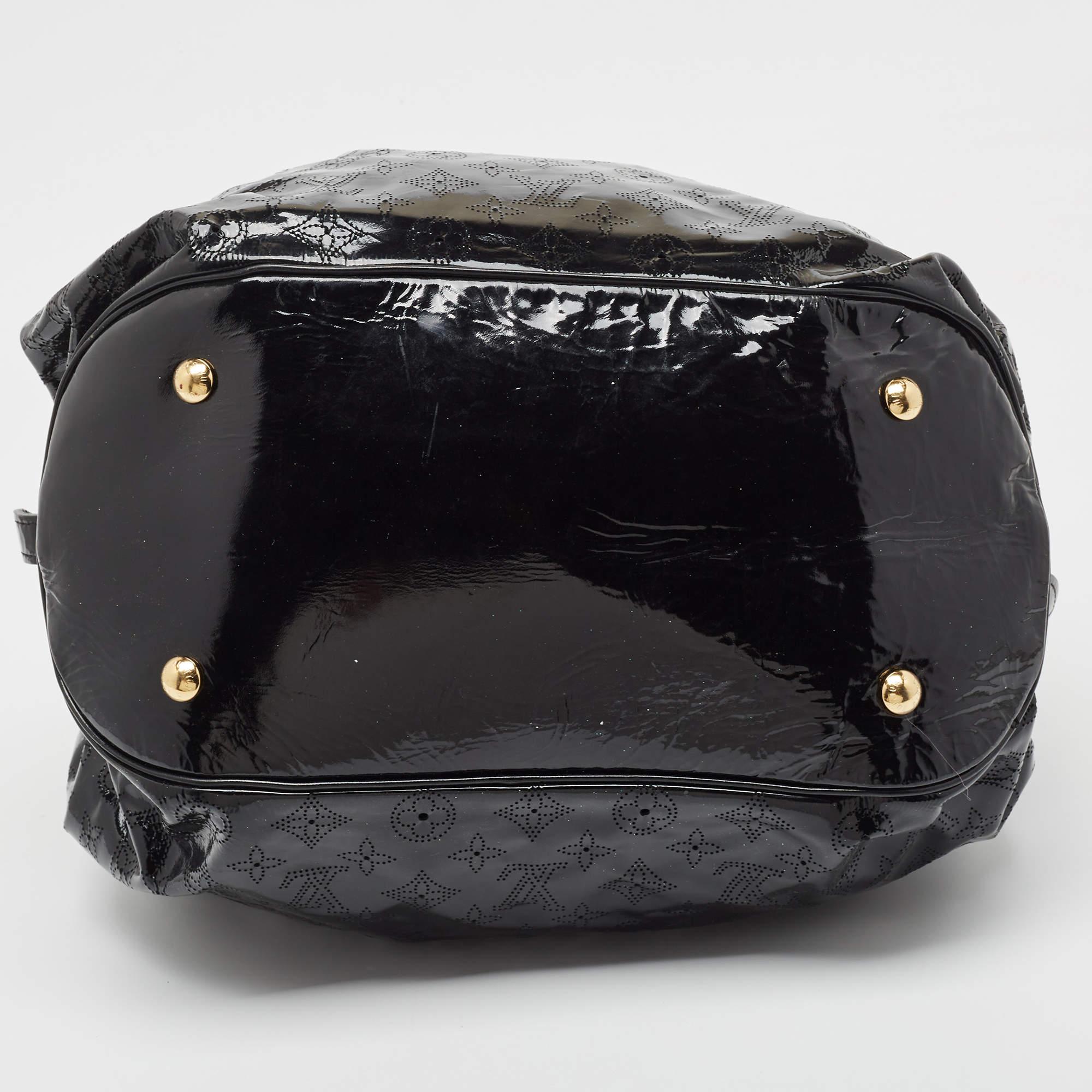 Louis Vuitton Black Mahina Patent Leather Limited Edition Surya XL Bag For Sale 6