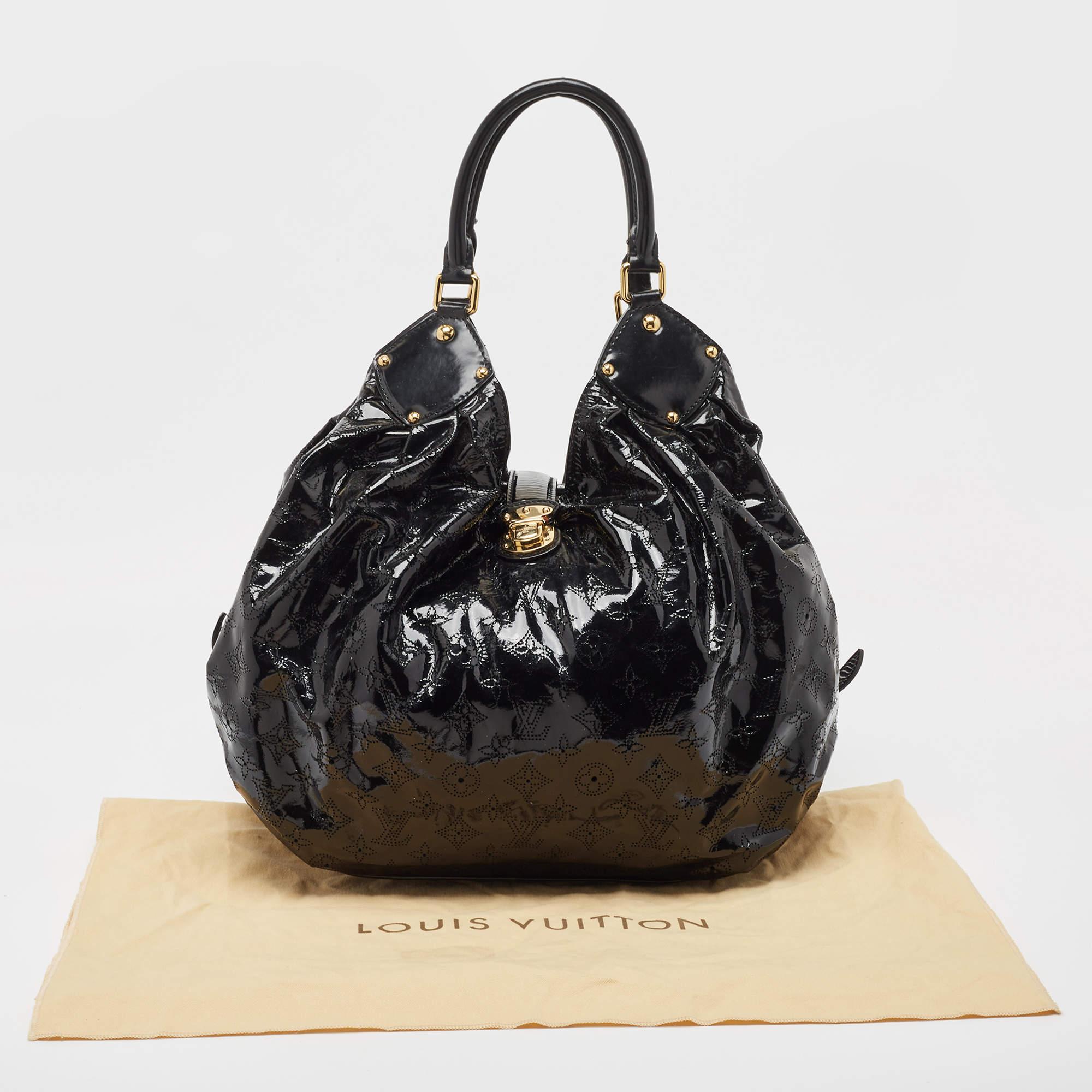 Louis Vuitton Black Mahina Patent Leather Limited Edition Surya XL Bag For Sale 10