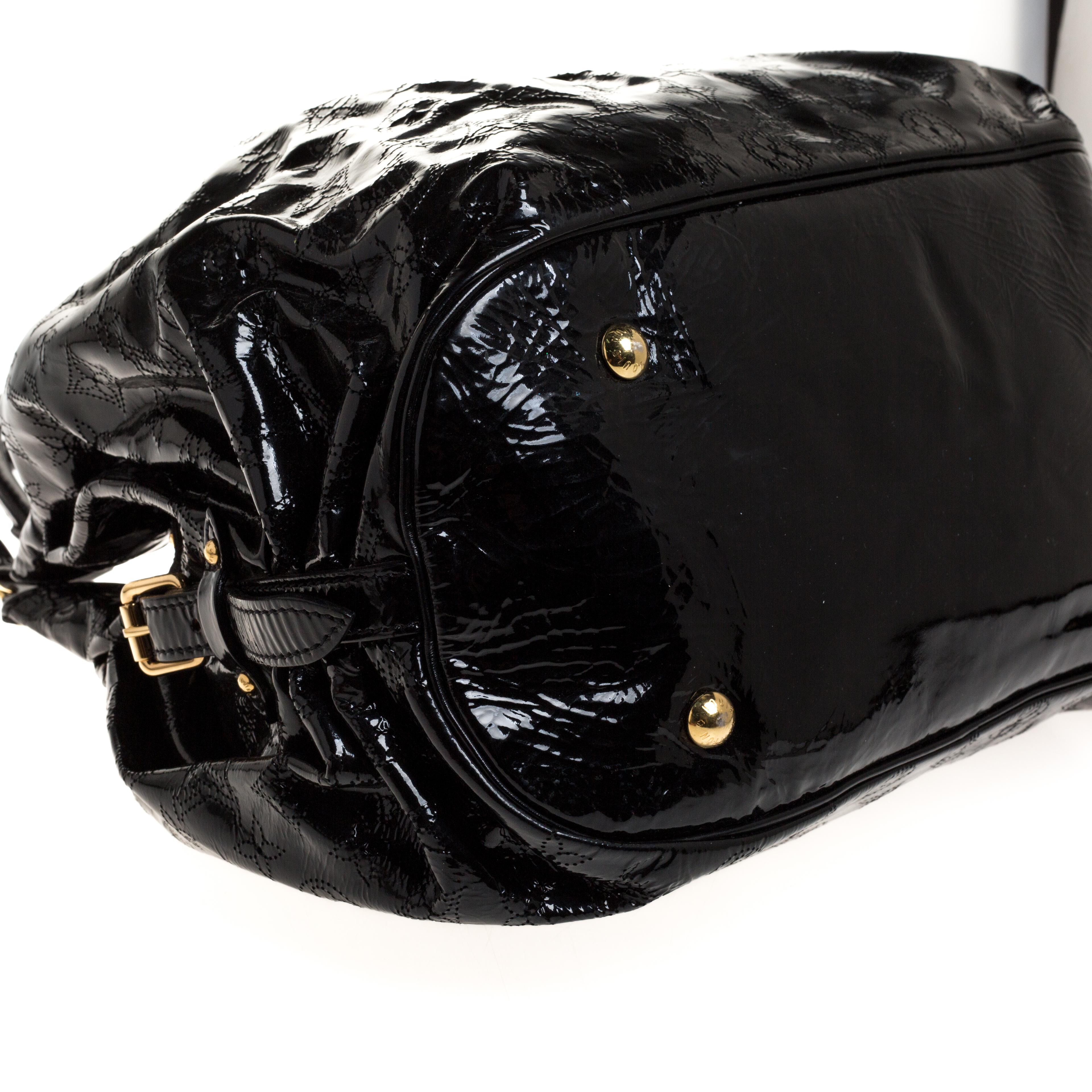 Women's Louis Vuitton Black Mahina Patent Leather Limited Edition Surya XL Bag