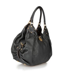 Louis Vuitton Black Mahina XL Hobo Bag