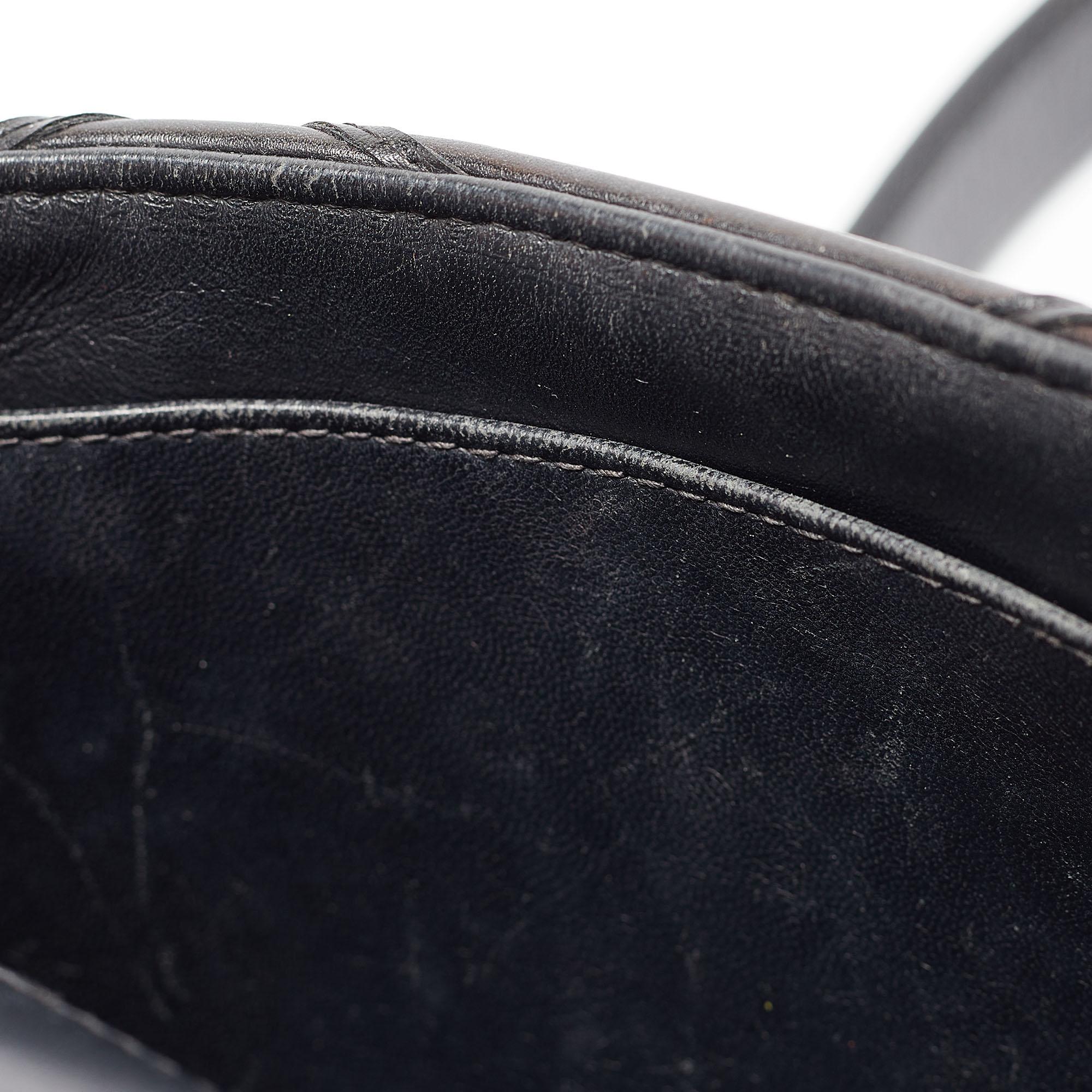 Louis Vuitton Black Malletage Leather GO-14 PM Bag For Sale 7