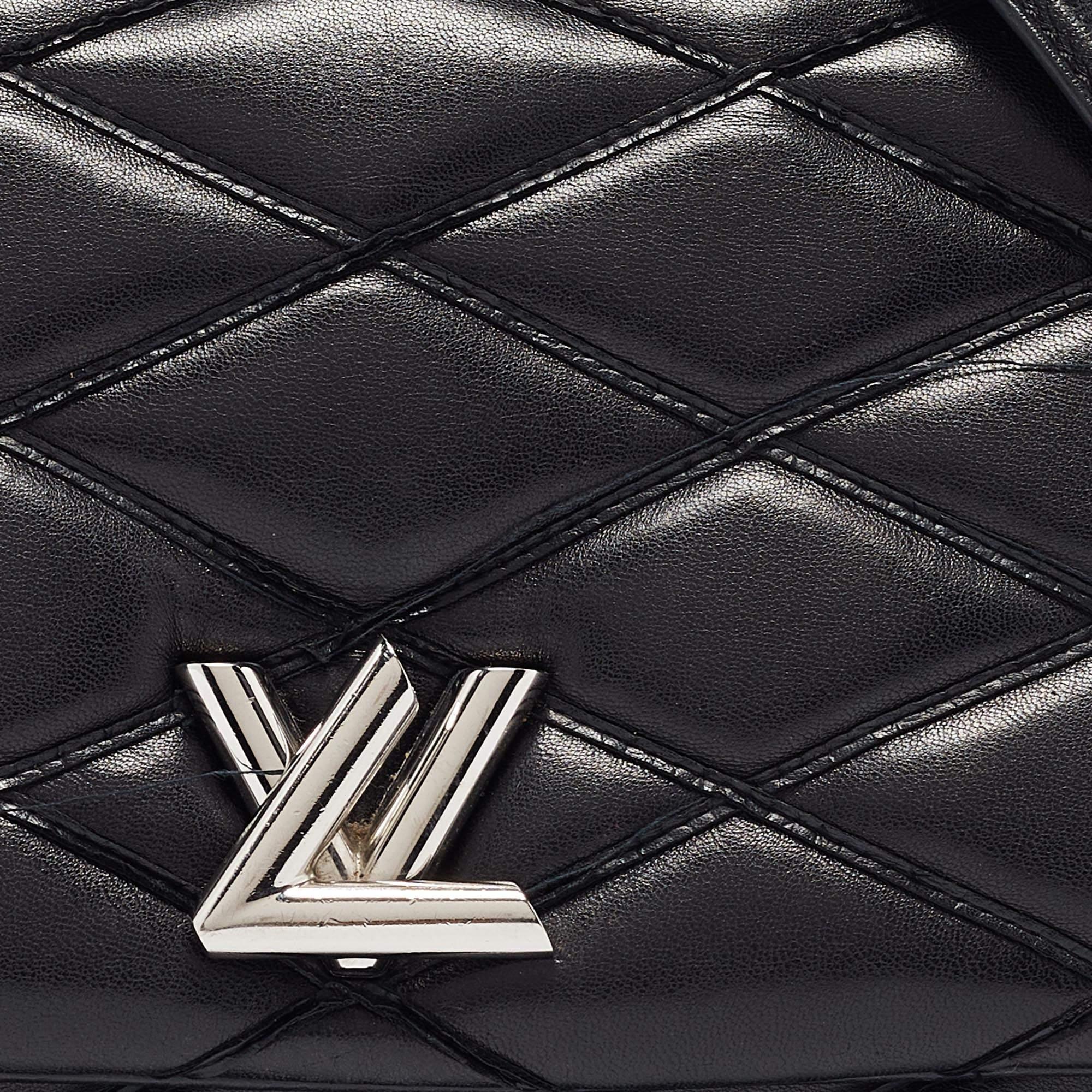 Louis Vuitton Black Malletage Leather GO-14 PM Bag 15