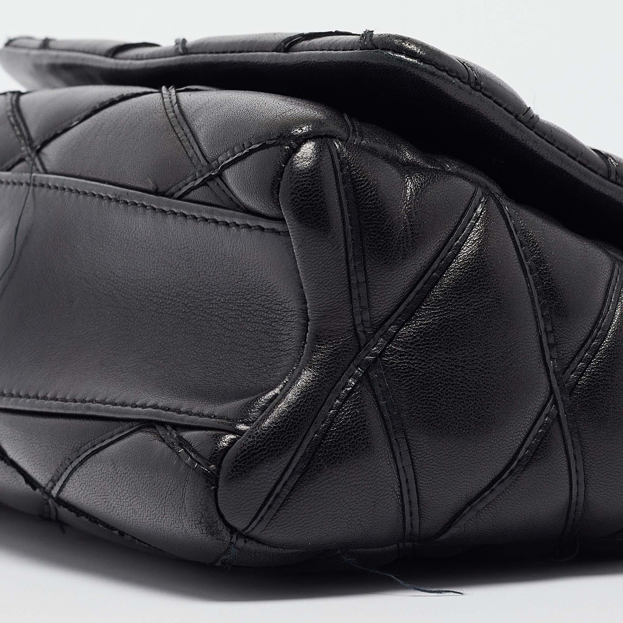 Women's Louis Vuitton Black Malletage Leather GO-14 PM Bag For Sale