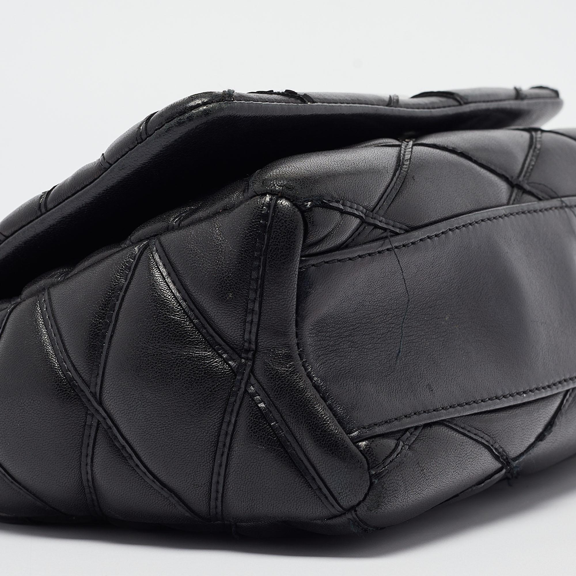 Louis Vuitton Black Malletage Leather GO-14 PM Bag For Sale 1