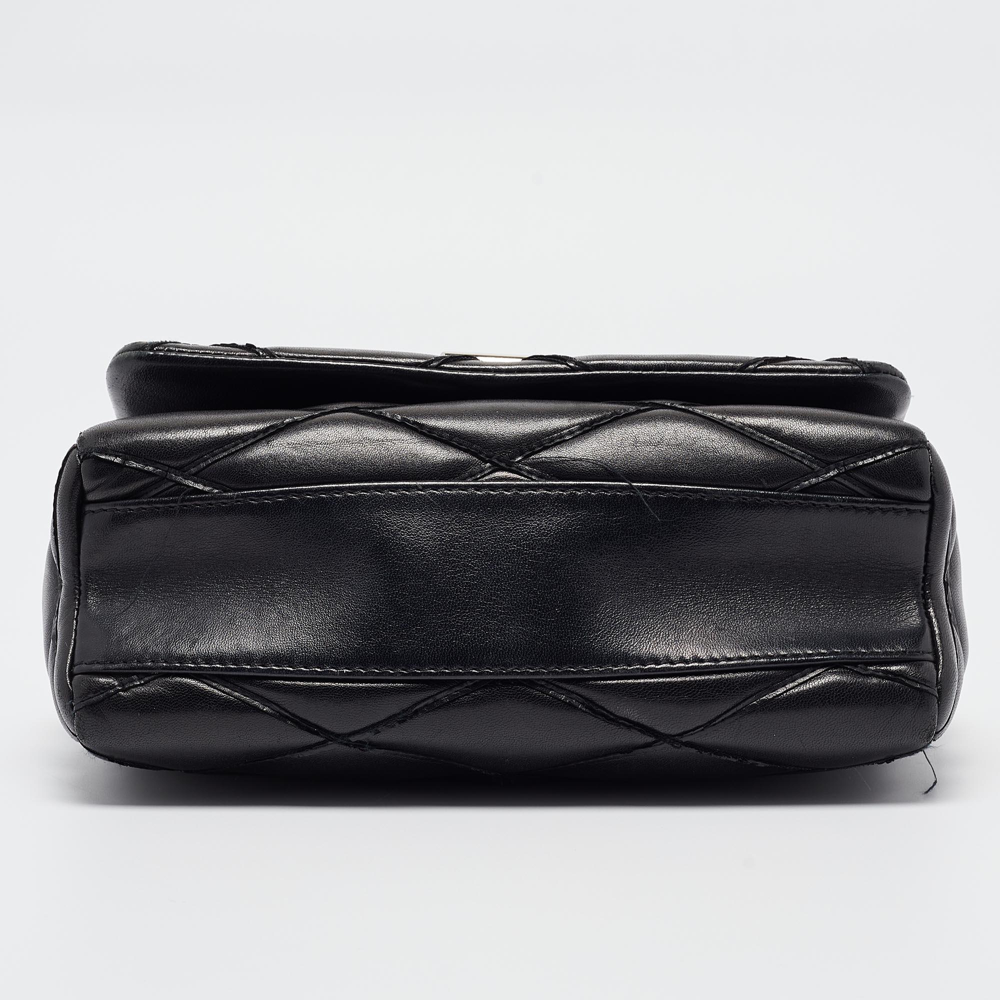 Louis Vuitton Black Malletage Leather GO-14 PM Bag For Sale 1