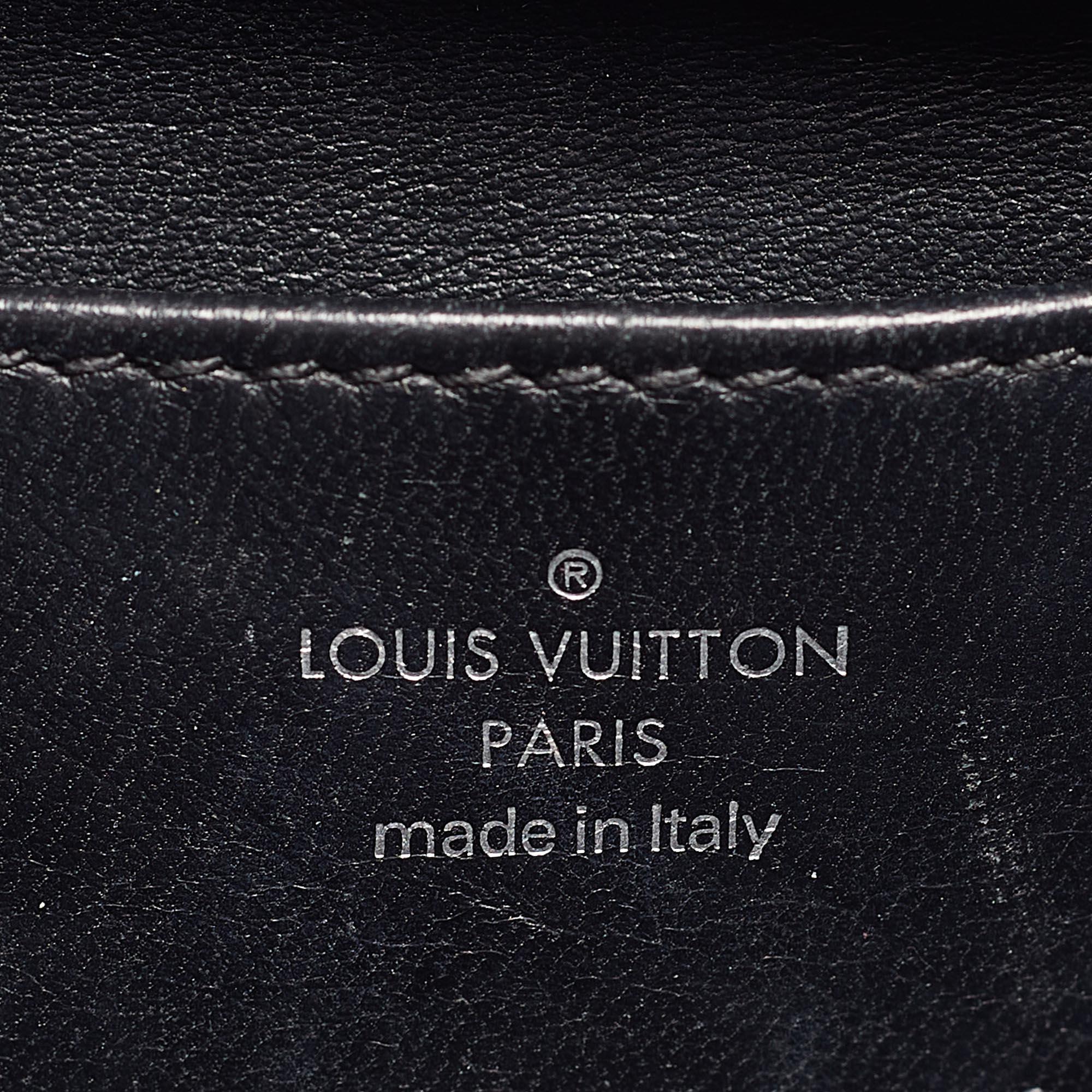 Louis Vuitton Black Malletage Leather GO-14 PM Bag For Sale 2