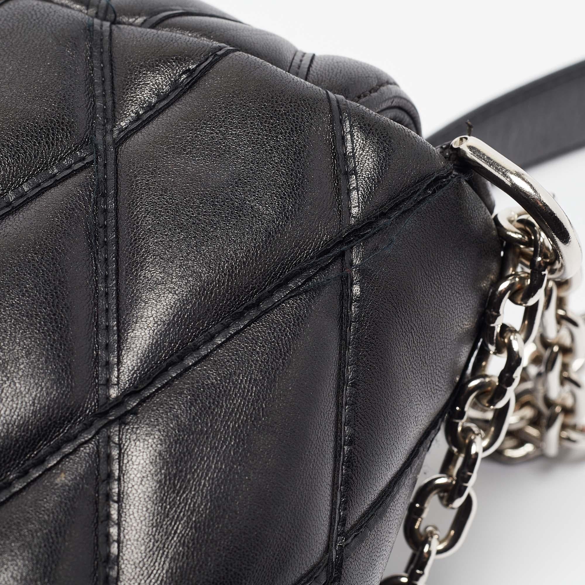 Louis Vuitton Black Malletage Leather GO-14 PM Bag For Sale 2