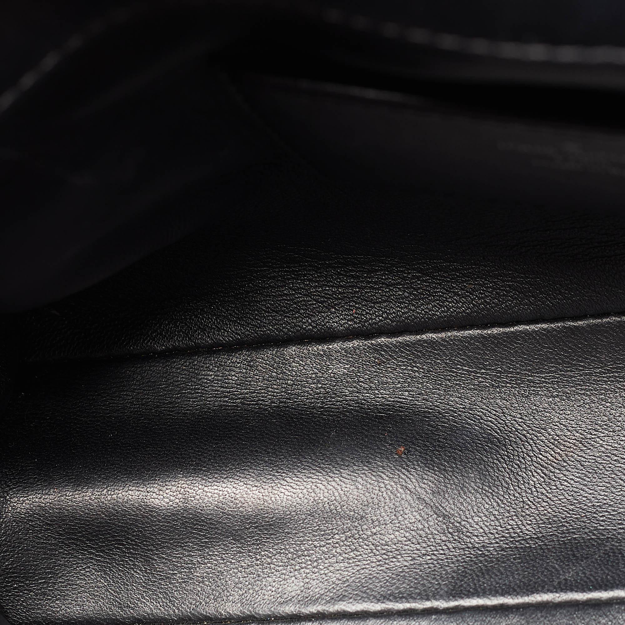 Louis Vuitton Black Malletage Leather GO-14 PM Bag For Sale 3