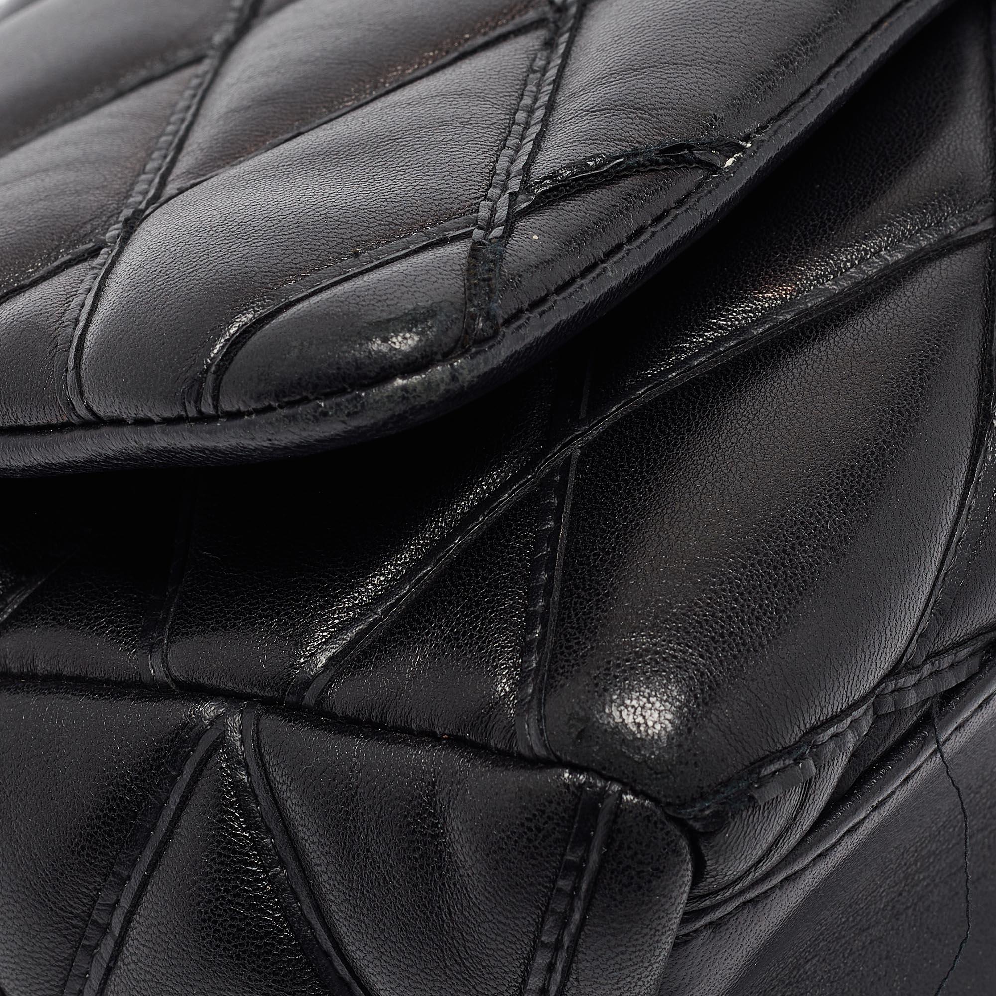 Louis Vuitton Black Malletage Leather GO-14 PM Bag For Sale 4