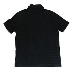 Louis Vuitton Black Men's Polo Logo Medium 164853 Lvtl187 Down Tee Shirt