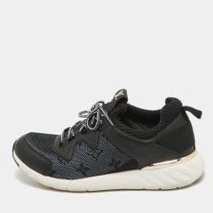 Louis Vuitton Black Mesh and Leather Aftergame Sneakers Size 40